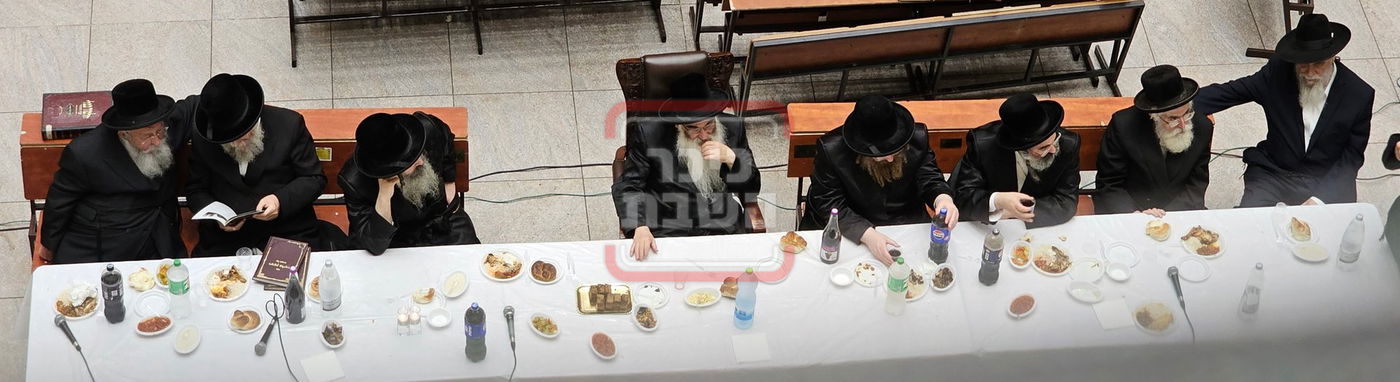 הגה"צ רבי מנחם ארנסטר בסעודת ההילולא