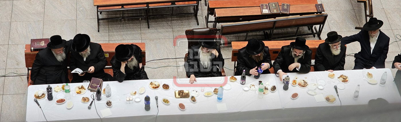 הגה"צ רבי מנחם ארנסטר בסעודת ההילולא