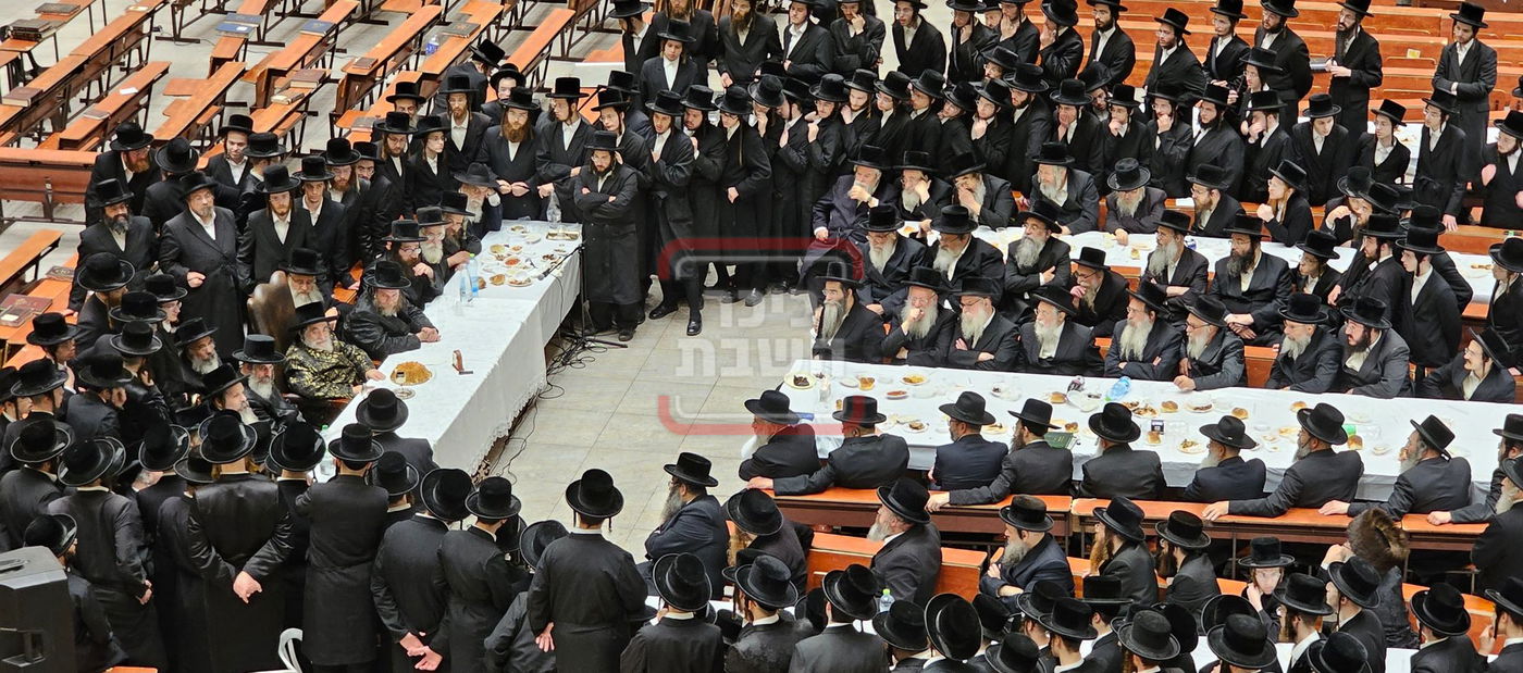 האדמו"ר מויז'ניץ בטיש הילולת בעל ה'דמשק אליעזר' 