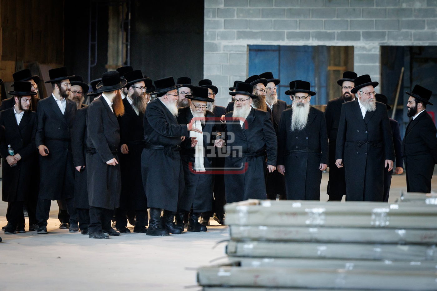 הנחת אבן הפינה למקווה הפרטית של האדמו"ר מסקווירא