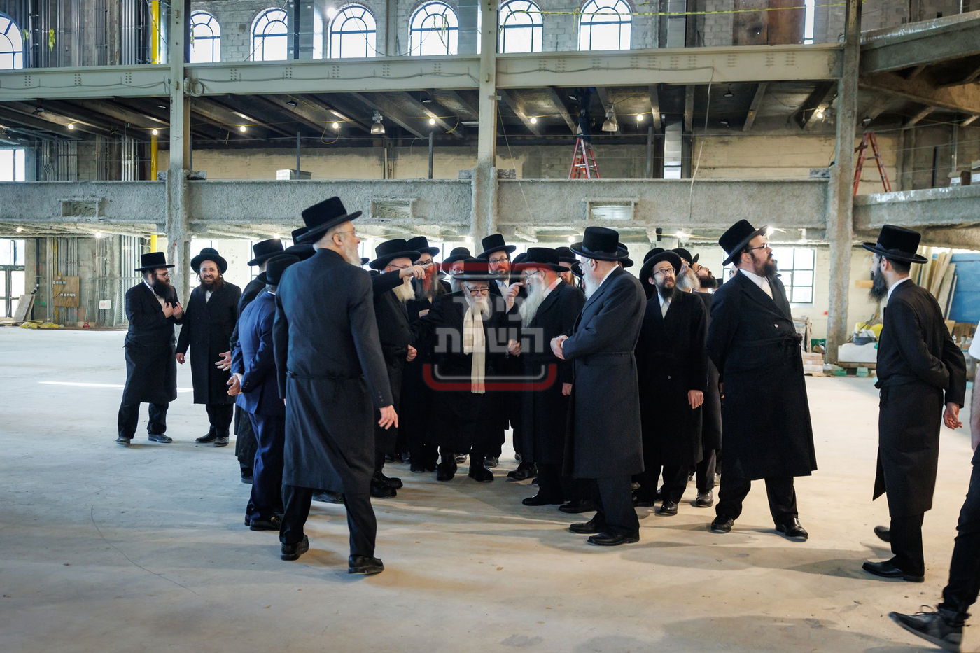 הנחת אבן הפינה למקווה הפרטית של האדמו"ר מסקווירא