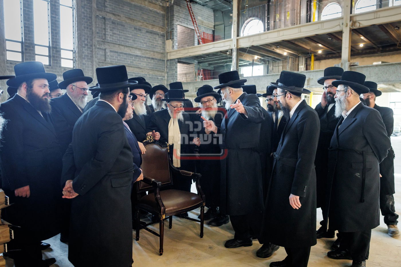 הנחת אבן הפינה למקווה הפרטית של האדמו"ר מסקווירא