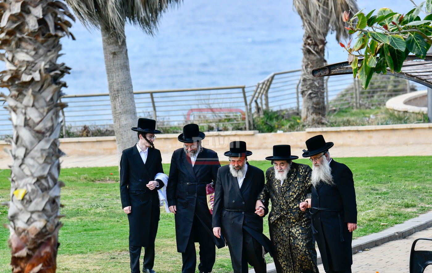 האדמו"ר מויז'ניץ בנאות דשא בנתניה