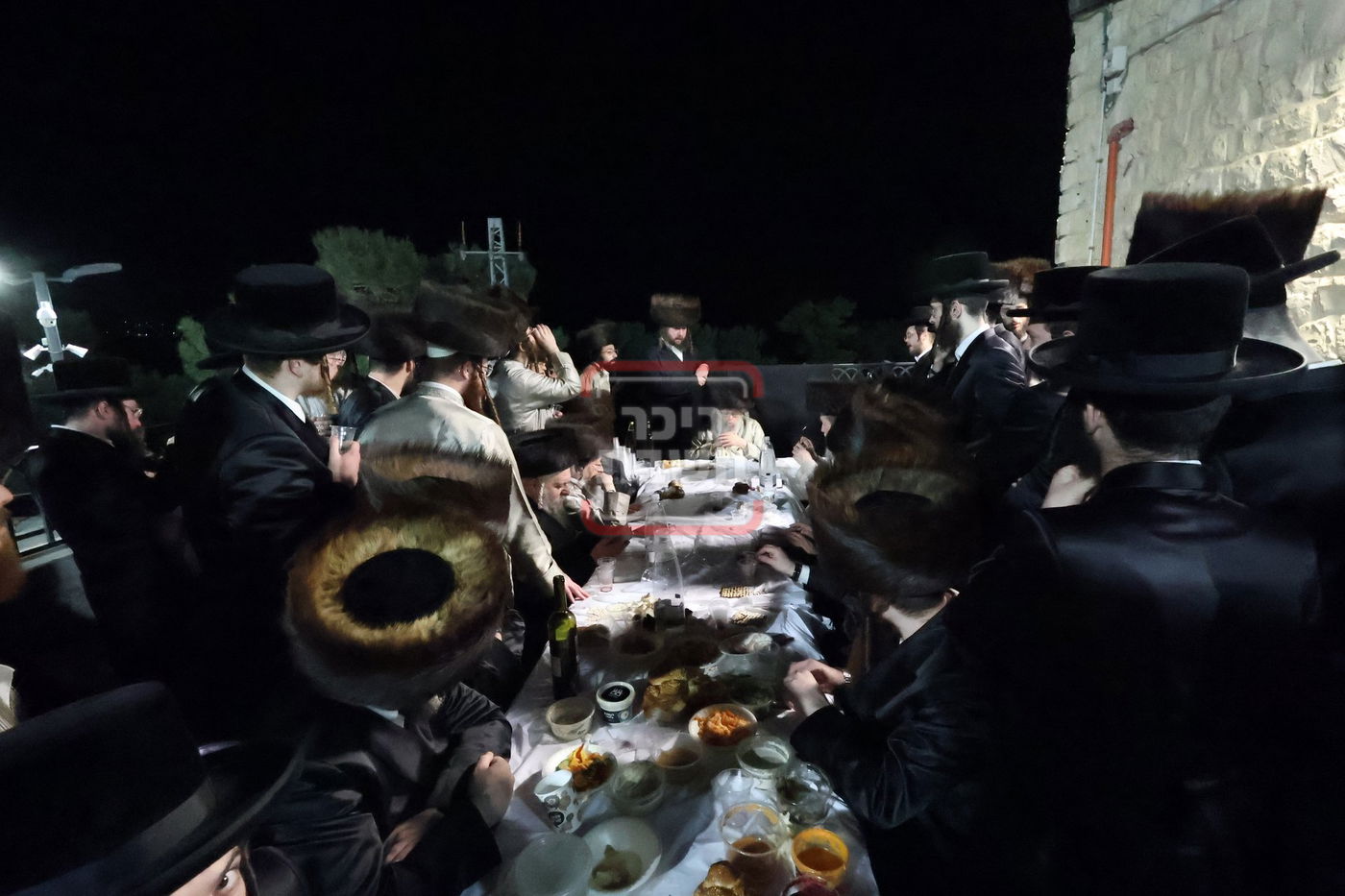 האדמו"ר מפינסק קרלין בשב"ק לך לך באתרא קדישא מירון