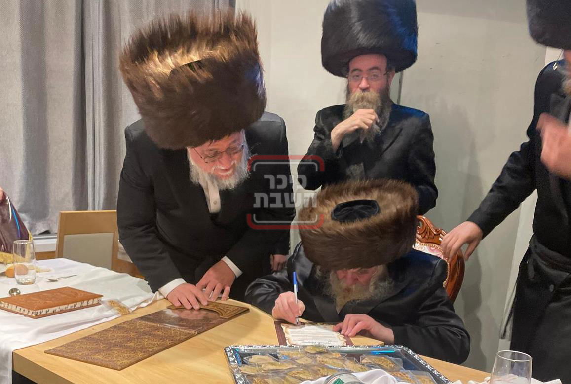 האדמו"ר מטשערנוביל בשב"ק בדאבוס שבשווייץ