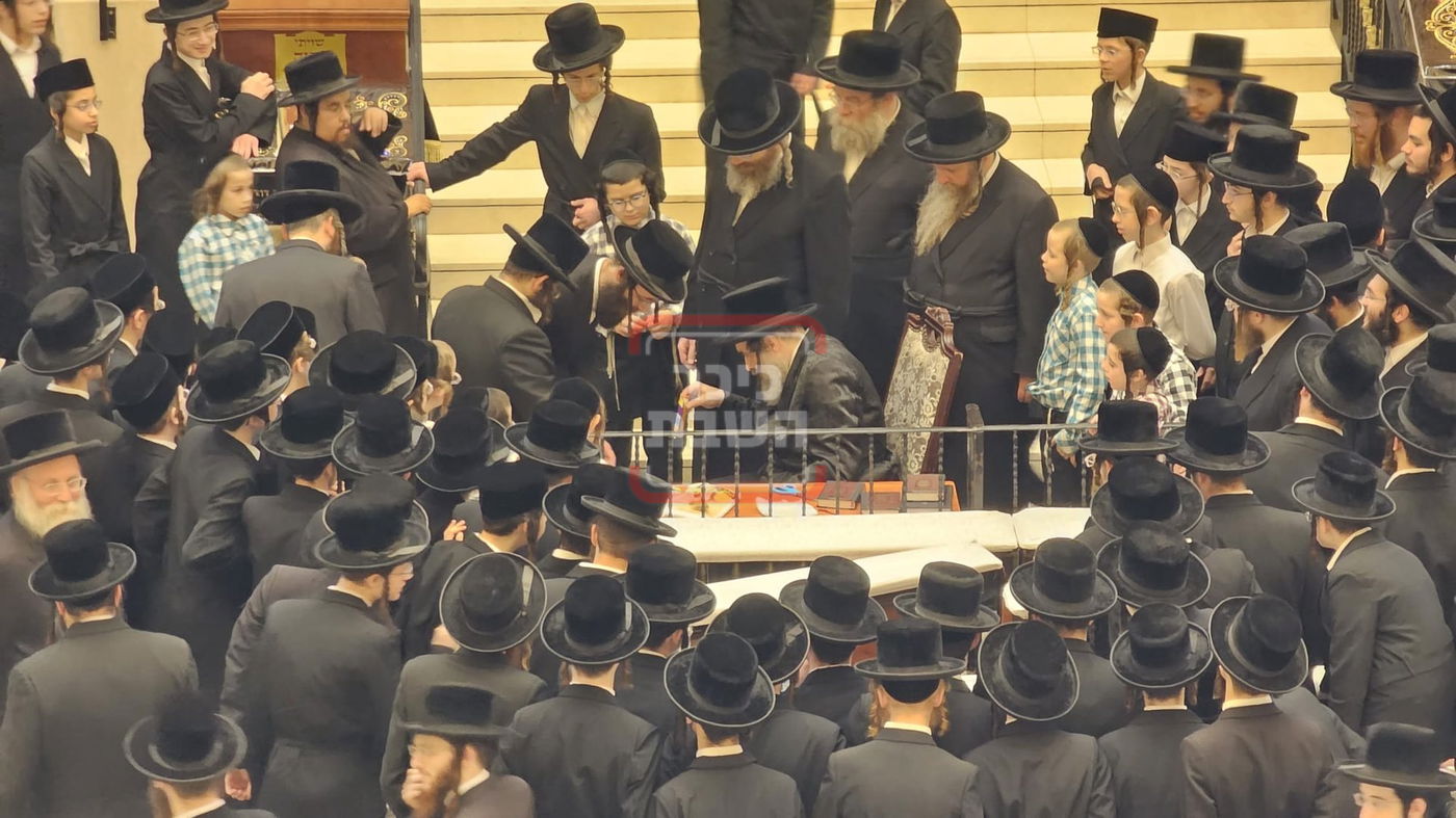 הרה"צ רבי חיים מאיר הגר, אב"ד קריית ויז'ניץ בחלאקעס ביום ל"ג בעומר