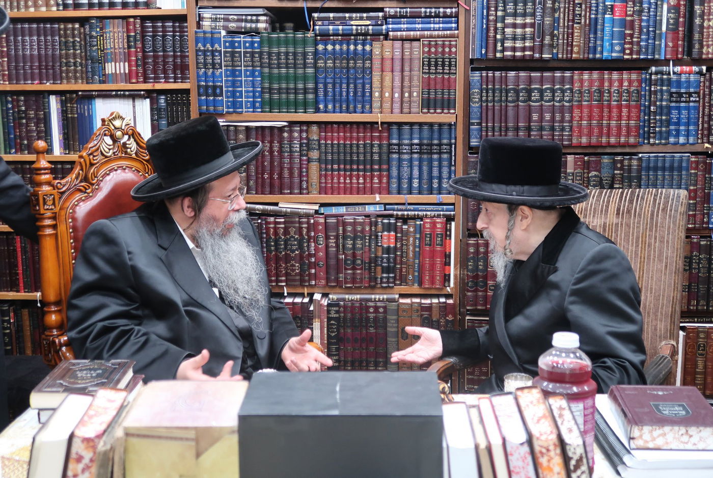 האדמו"ר משבט הלוי בביקור אצל האדמו"ר מסקוליא