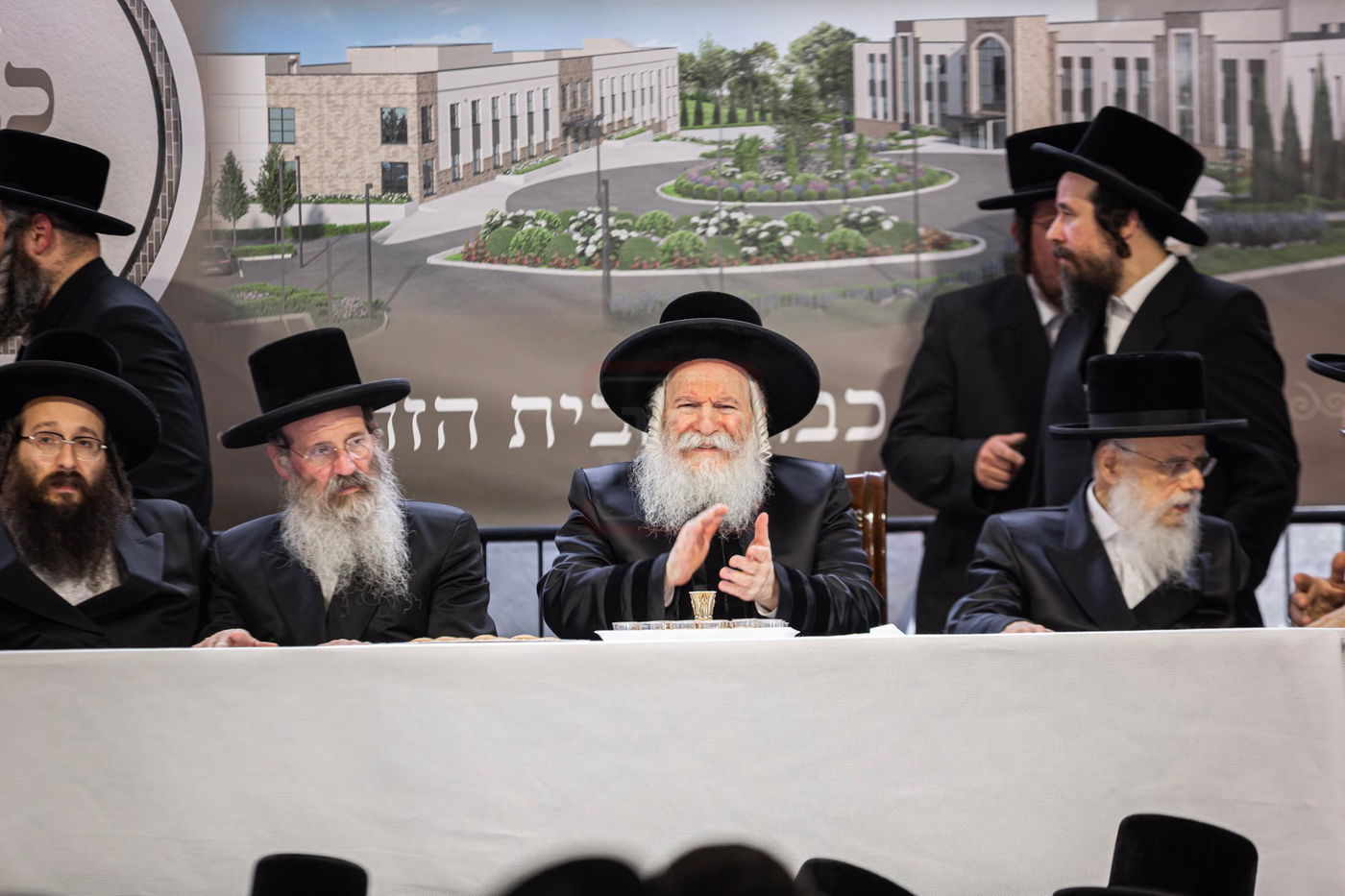 הנחת אבן הפינה לישיבה כרם שלמה ד'באבוב