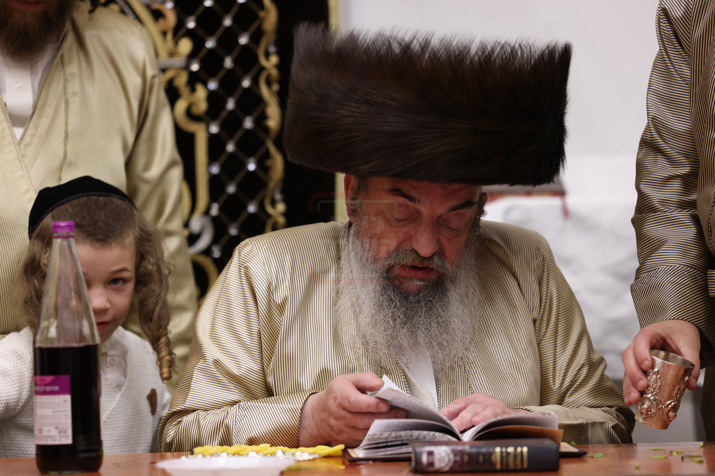 האדמו"ר מלעלוב בהבדלה בעיה"ק צפת