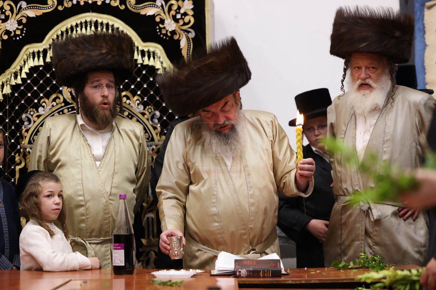 האדמו"ר מלעלוב בהבדלה בעיה"ק צפת