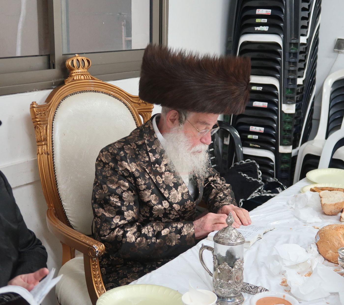 האדמו"ר מספינקא ירושלים בשבת באתרא קדישא מירון 