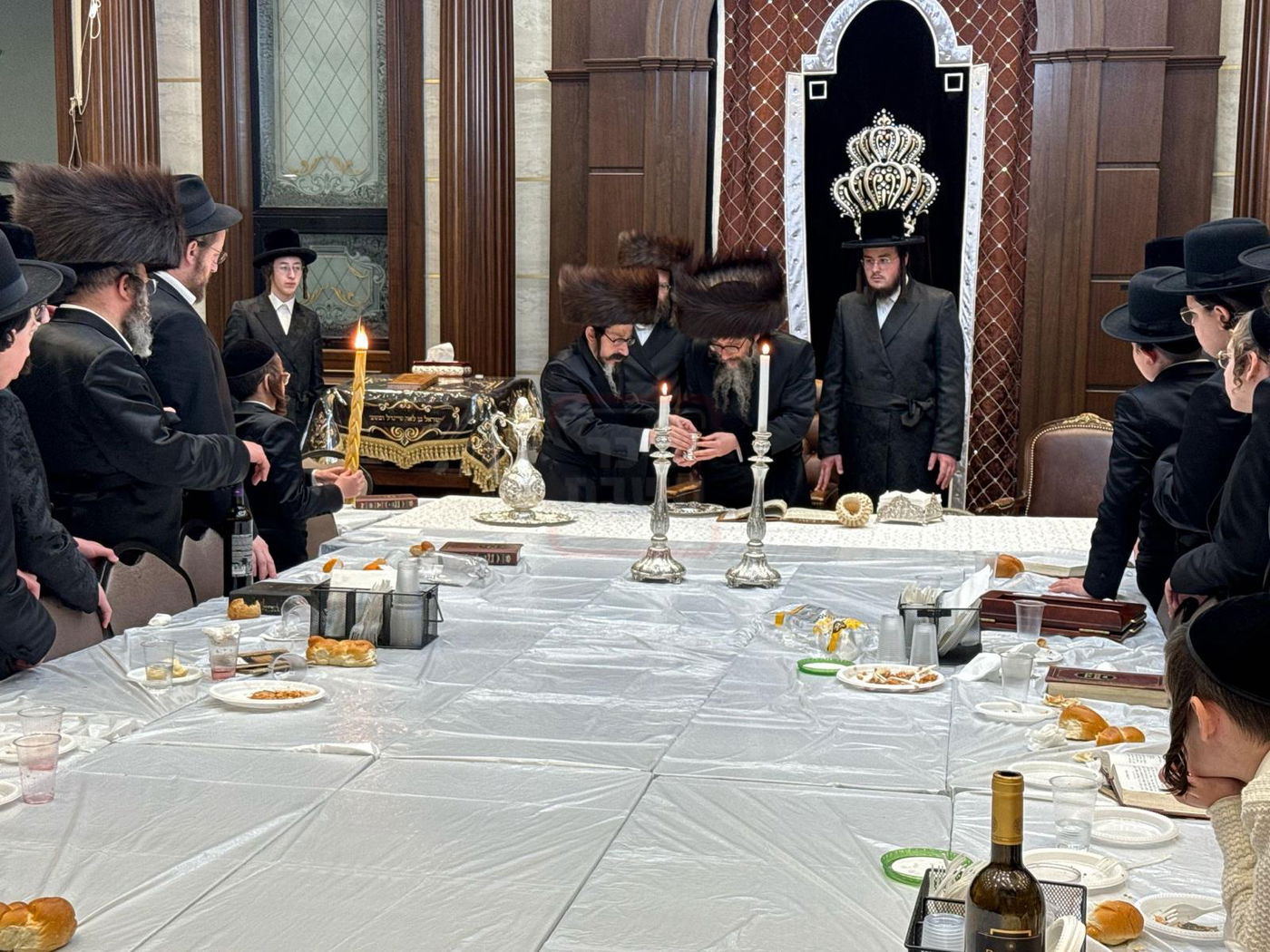 האדמו"ר מסקולען, שב"ק אצל דודו האדמו"ר מסקולען לייקווד