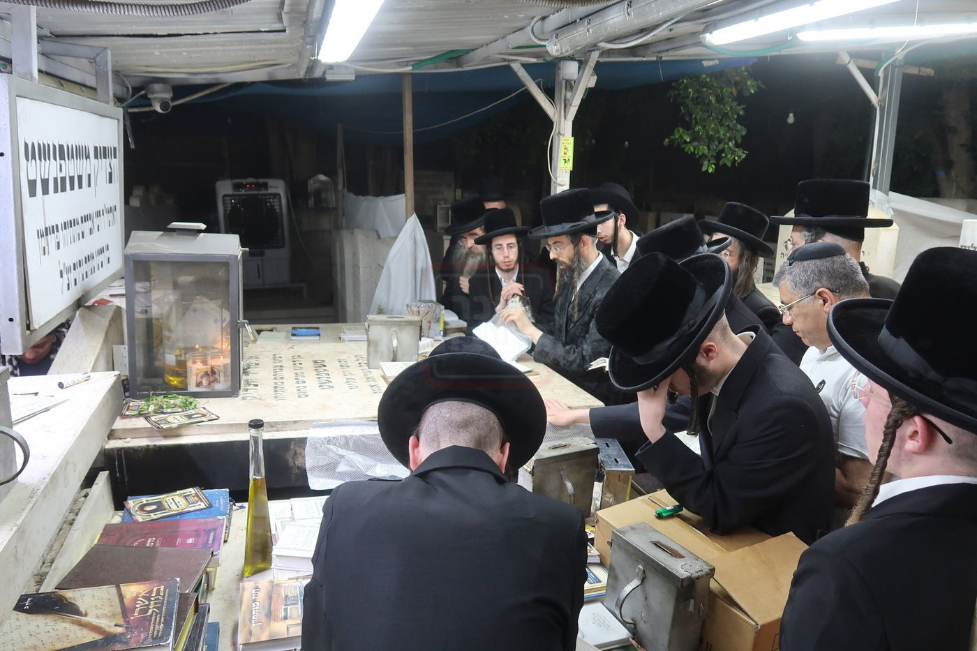 האדמו"ר מזוועהיל בתפילה בציון הצדיק משטפנשט 