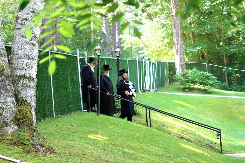 האדמור מסאטמר בנאות דשא במנוחה בניו העמפשיר