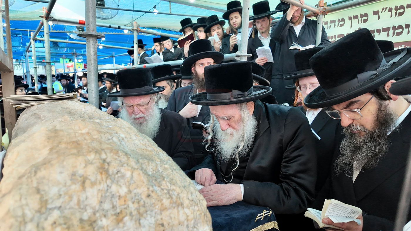 האדמו"ר ממחנובקא בעלזא בעליה לציון בהר המנוחות