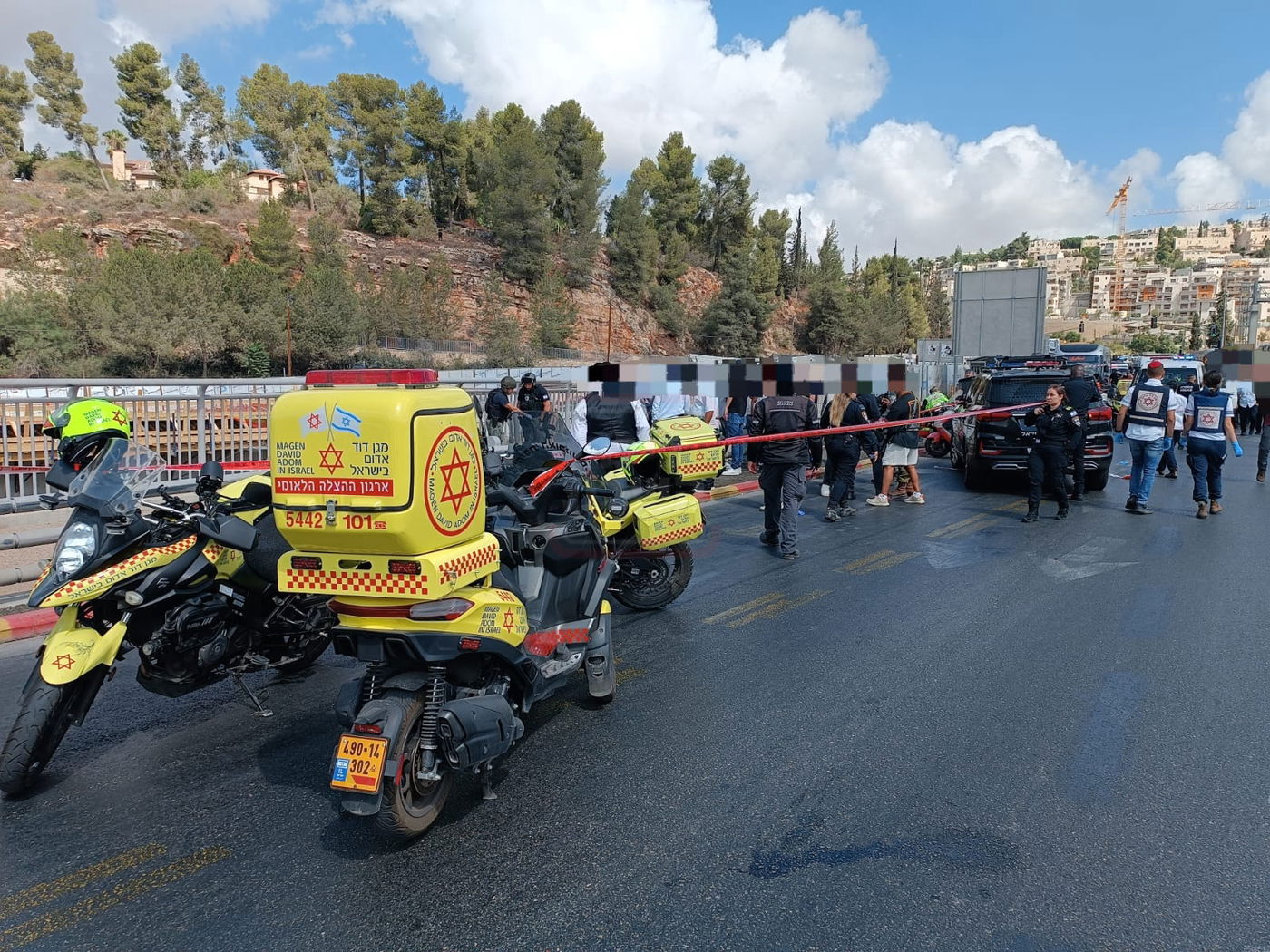 זירת הפיגוע בצומת רמות