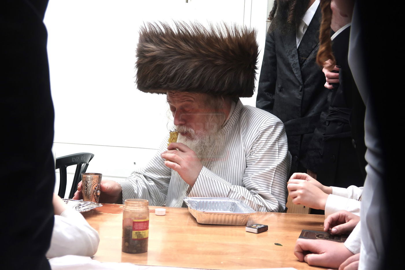 האדמו"ר ממבקשי אמונה שבת בבני ברק