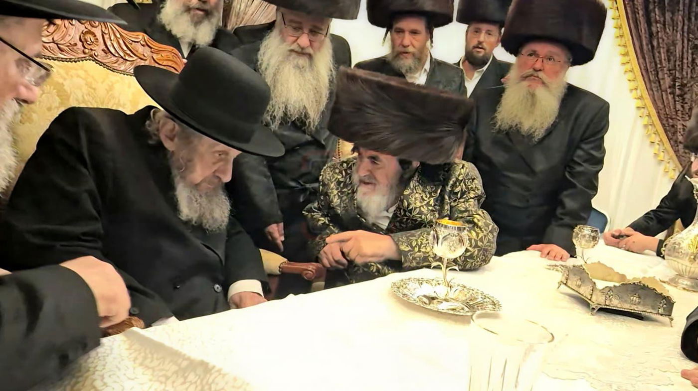 הגר"ד לנדו בביקור אצל האדמו"ר מויז'ניץ