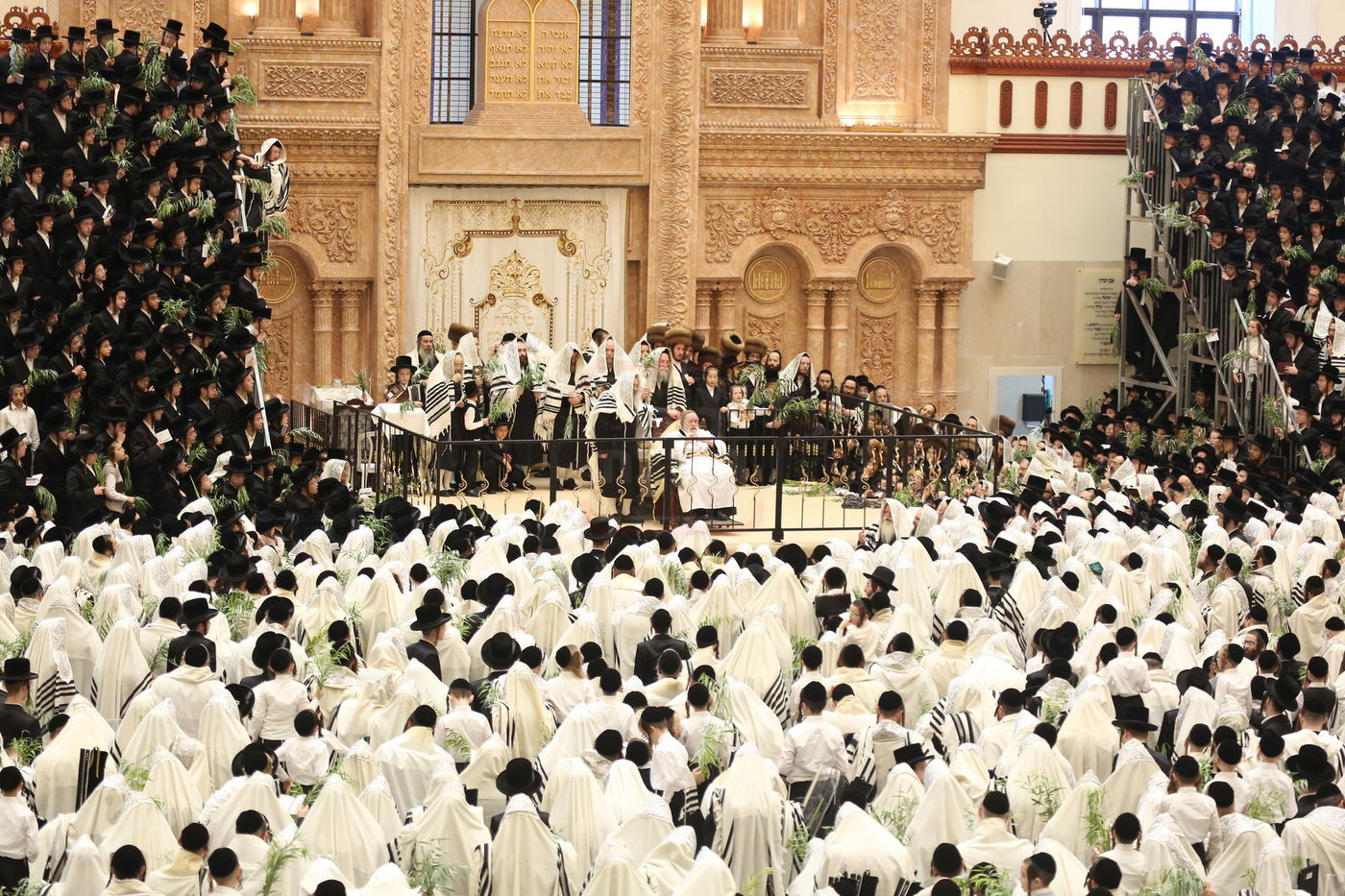 הושענא רבה בחצה"ק ויז'ניץ