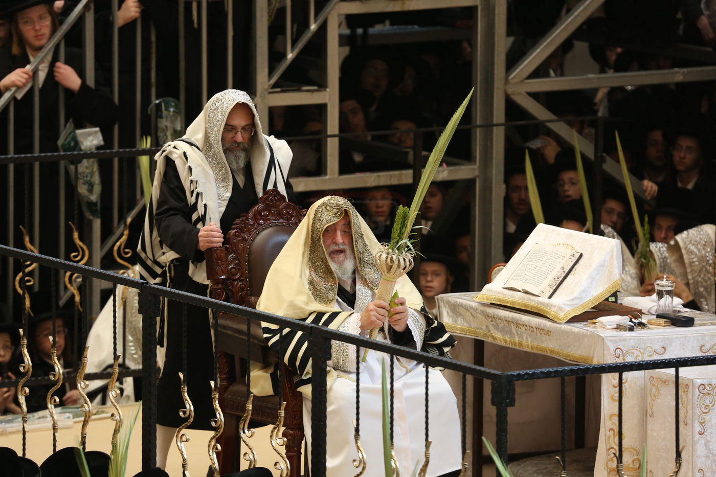 הושענא רבה בחצה"ק ויז'ניץ