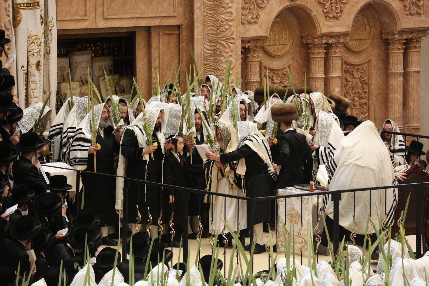 הושענא רבה בחצה"ק ויז'ניץ