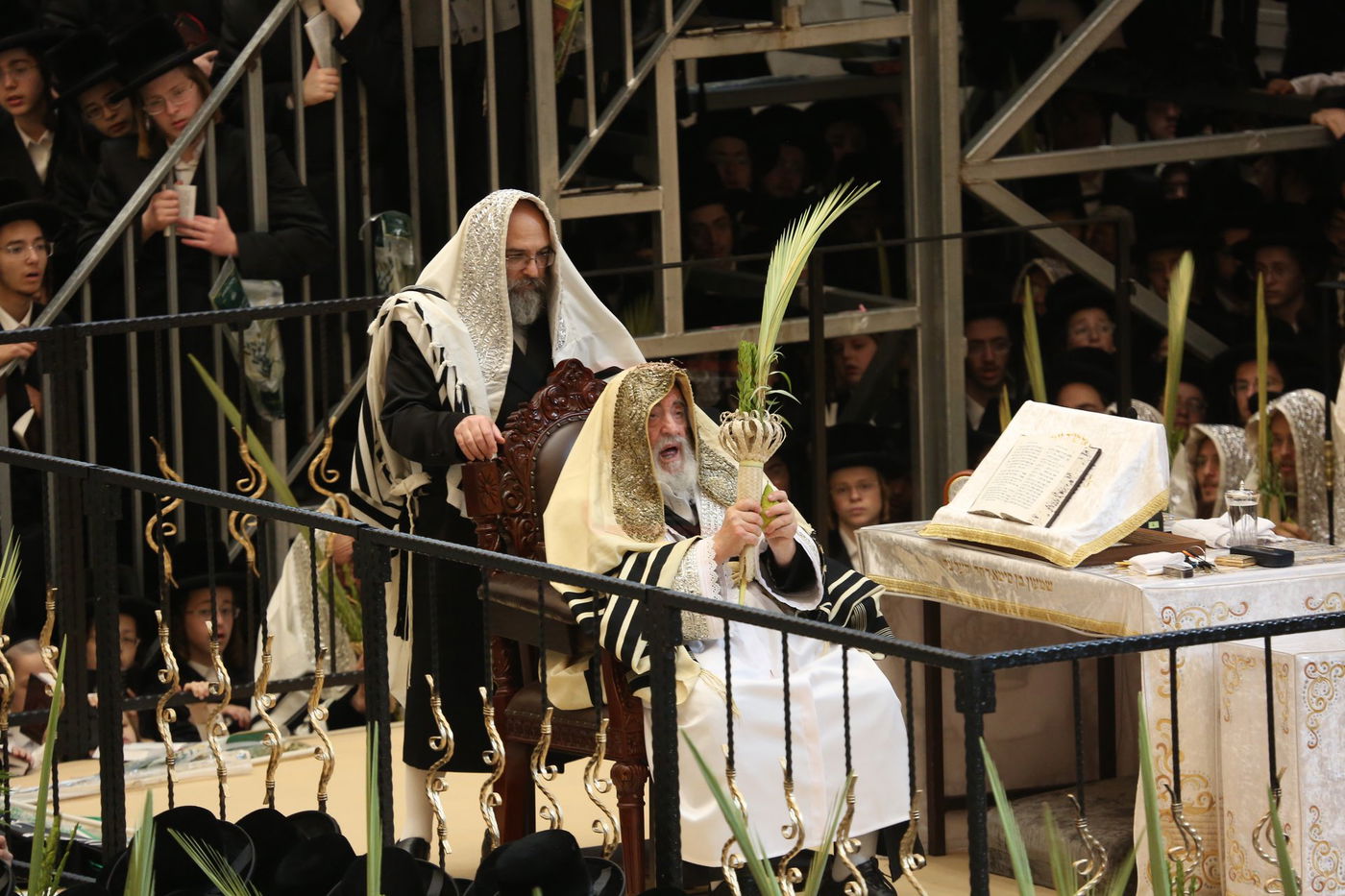 הושענא רבה בחצה"ק ויז'ניץ