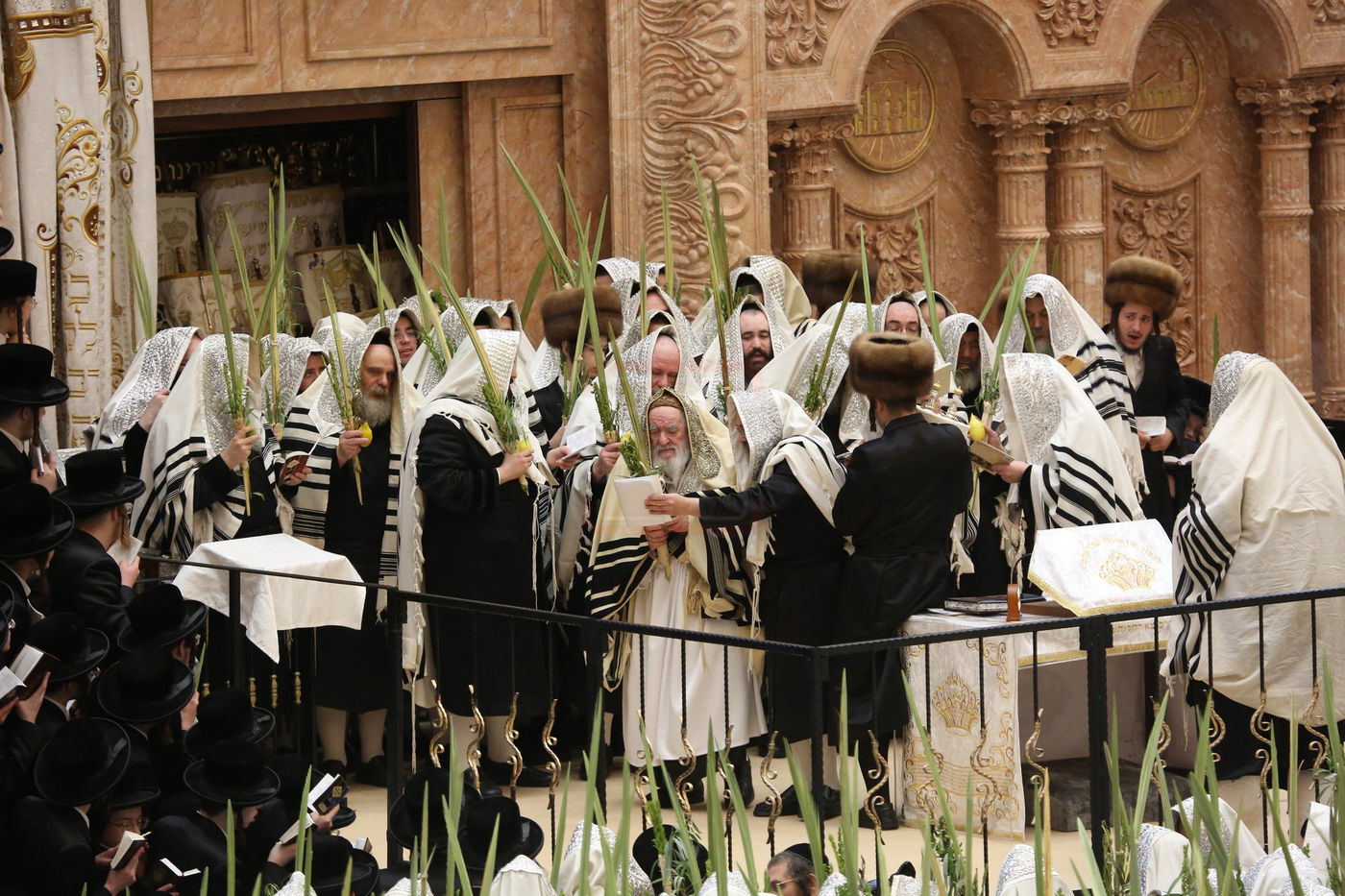הושענא רבה בחצה"ק ויז'ניץ
