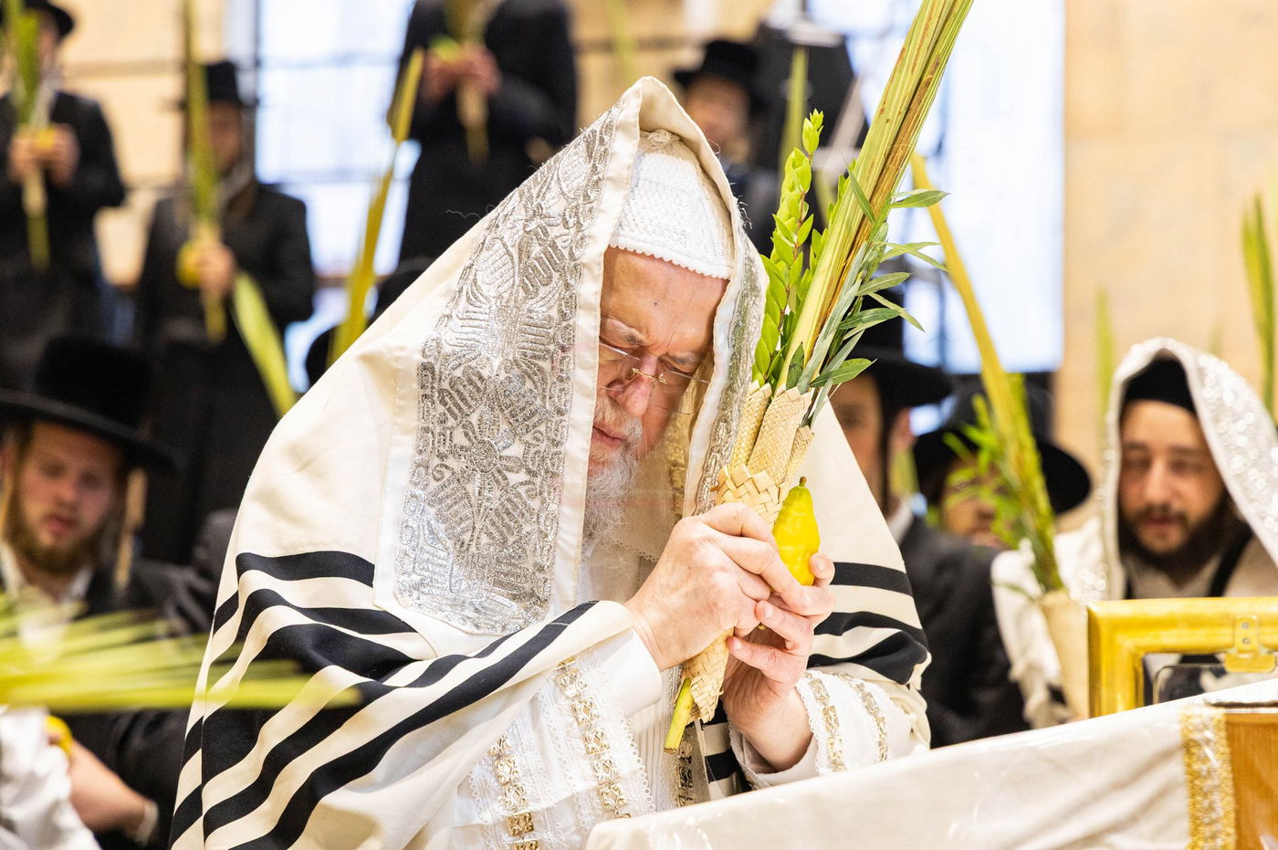 הושענא רבה בחצה"ק מונקאטש