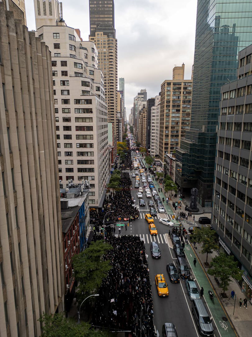 עצרת הרבבות נגד גזירת הגיוס במנהטן