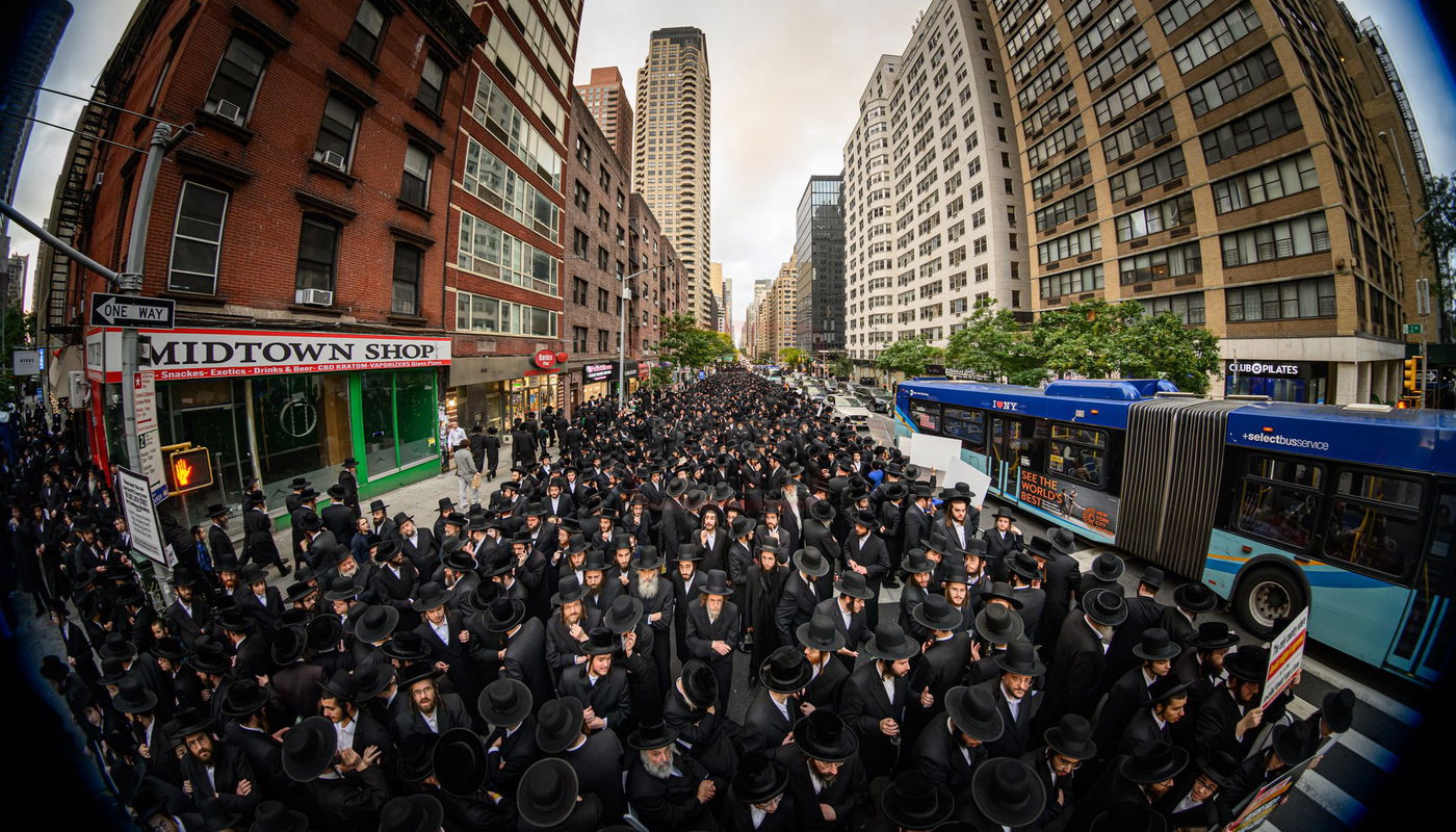 עצרת הרבבות נגד גזירת הגיוס במנהטן