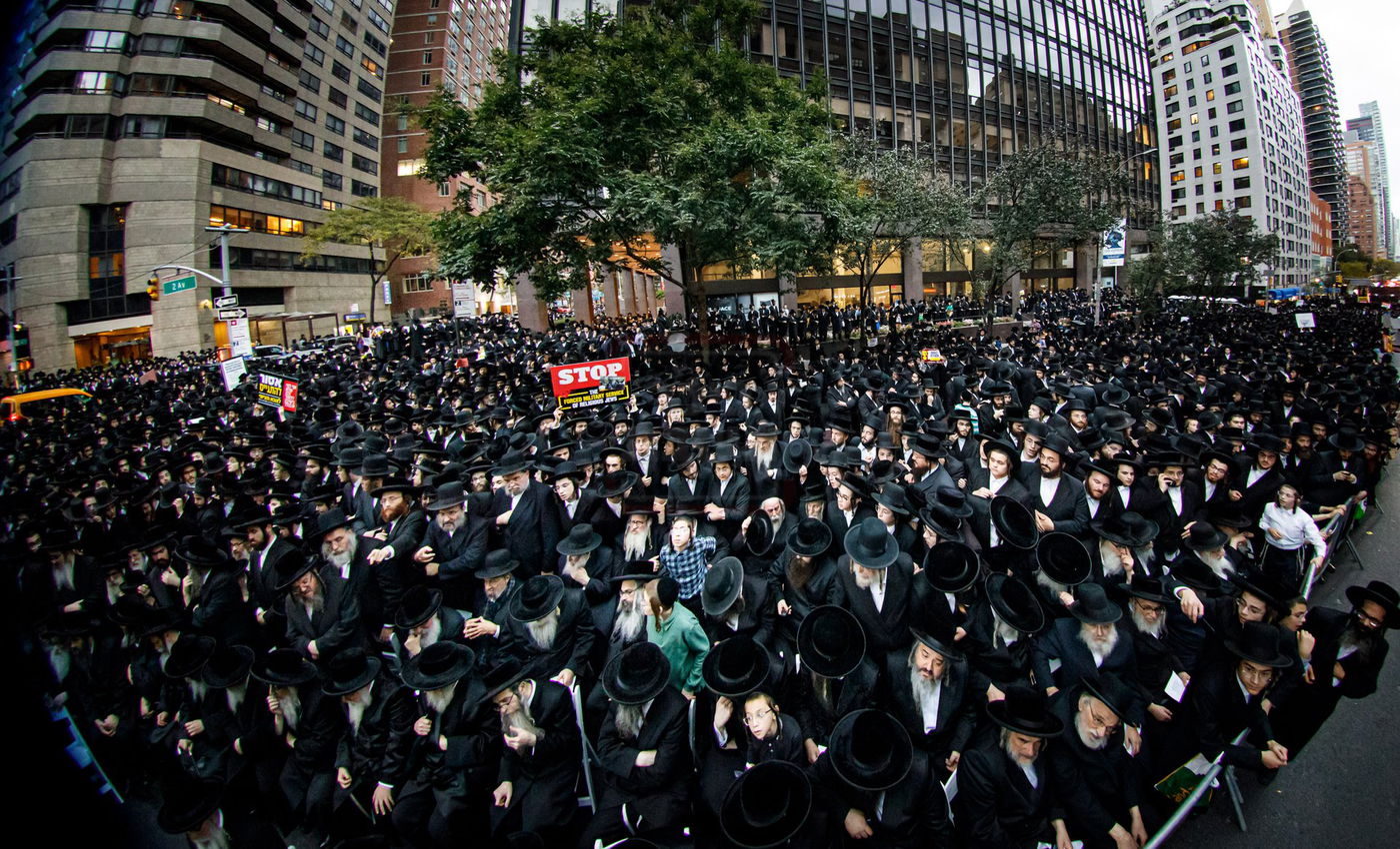 עצרת הרבבות נגד גזירת הגיוס במנהטן