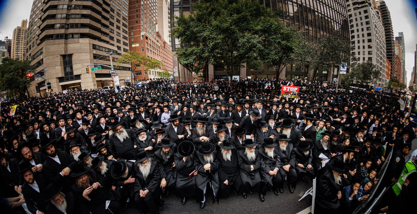 עצרת הרבבות נגד גזירת הגיוס במנהטן