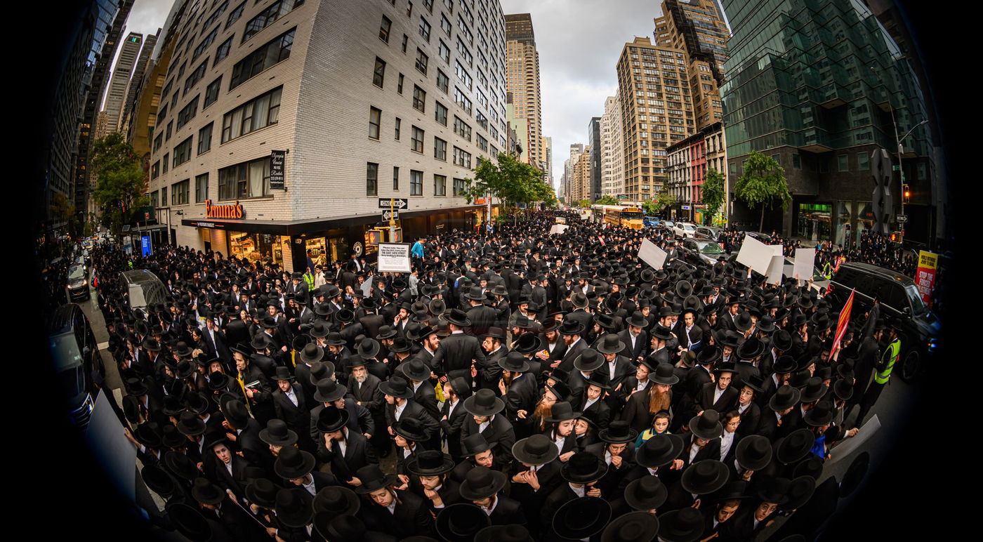 עצרת הרבבות נגד גזירת הגיוס במנהטן