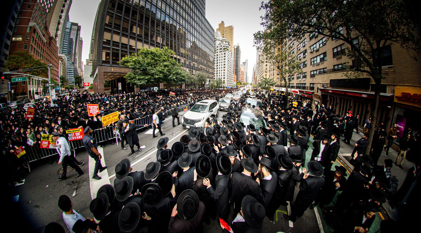 עצרת הרבבות נגד גזירת הגיוס במנהטן