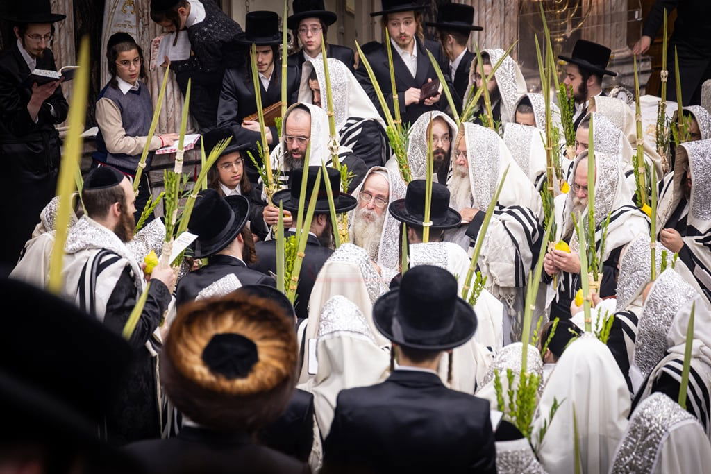 סוכות - הושענא רבה ומוצאי שמחת תורה בחצה"ק צאנז קלויזנבורג