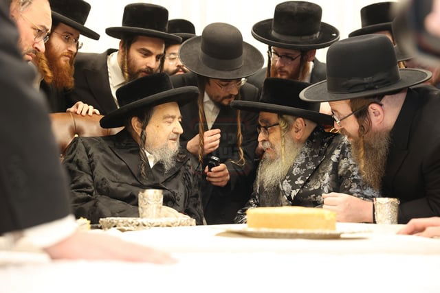 האדמו"ר מסאטמר בביקור אצל הגרי"מ שכטר