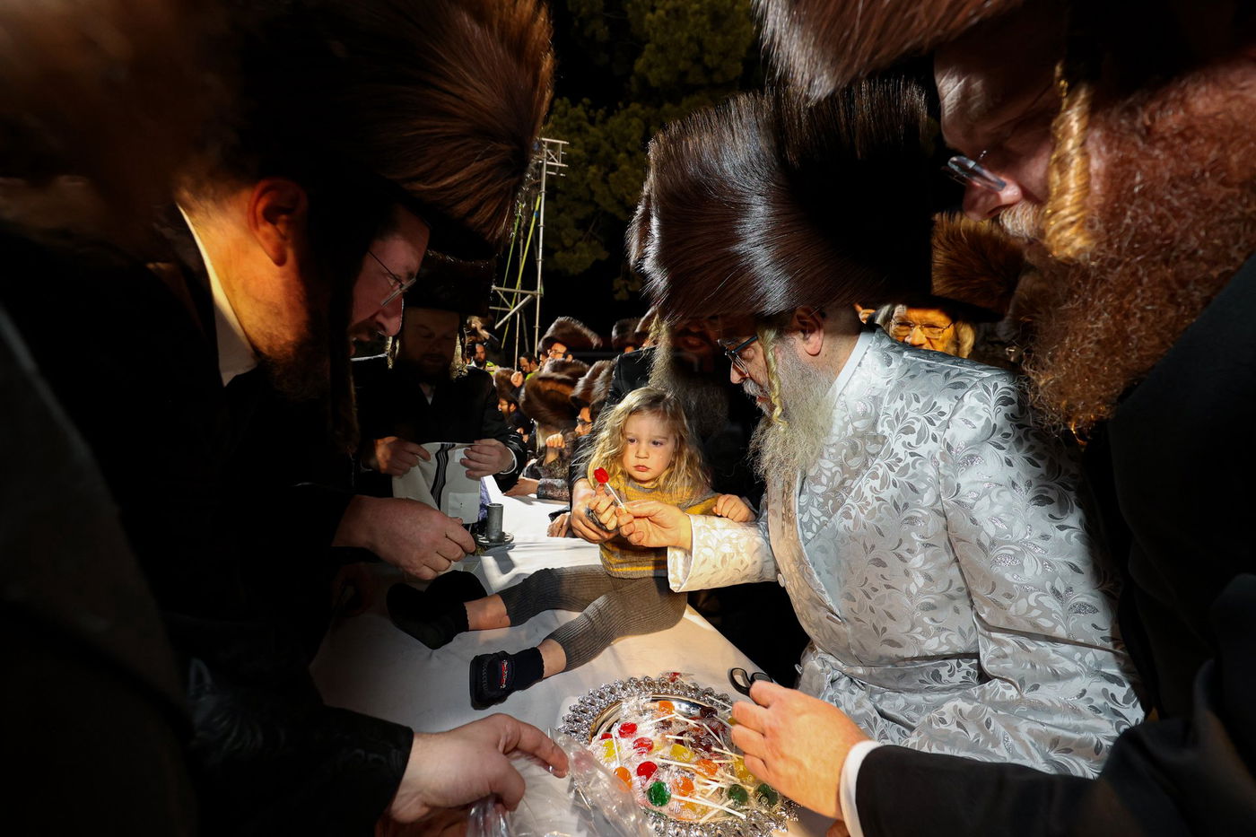 האדמו"ר מסאטמר בהדלקה במירון