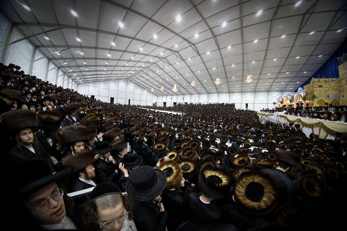 האדמו"ר מסאטמר בסעודה שלישית במירון