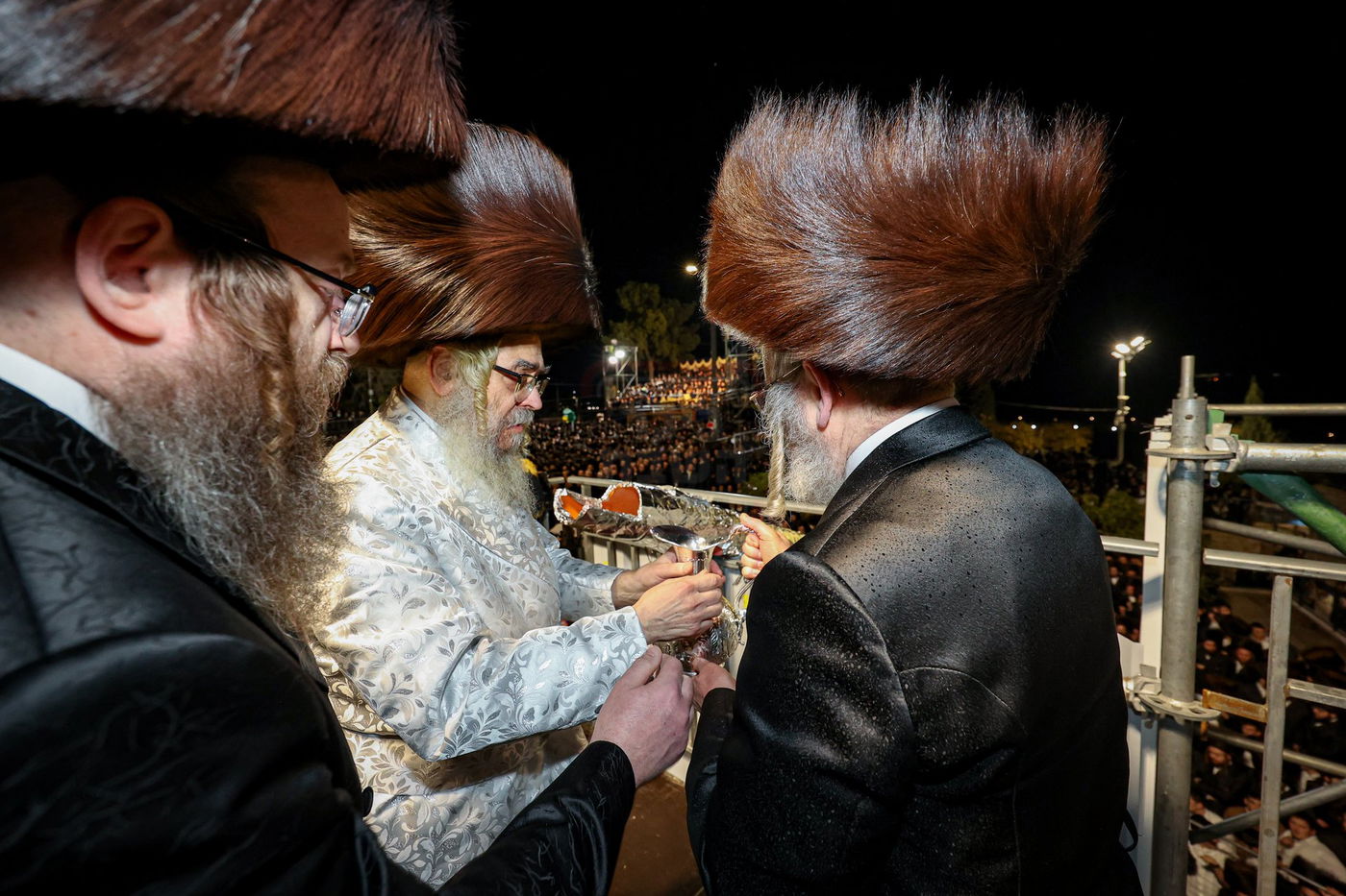 האדמו"ר מסאטמר בהדלקה במירון