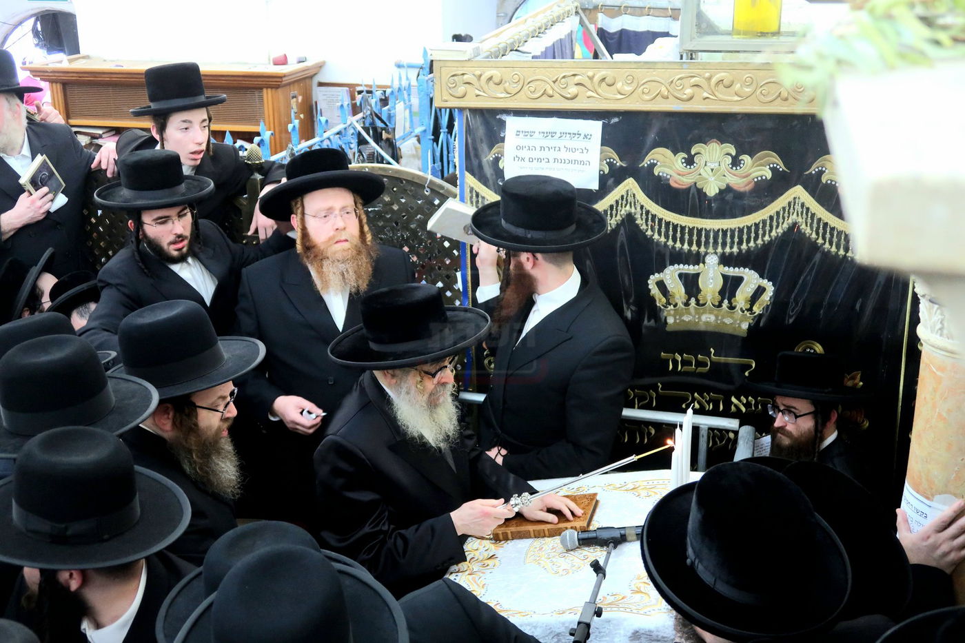 האדמו"ר מסאטמר באמירת תהילים במירון