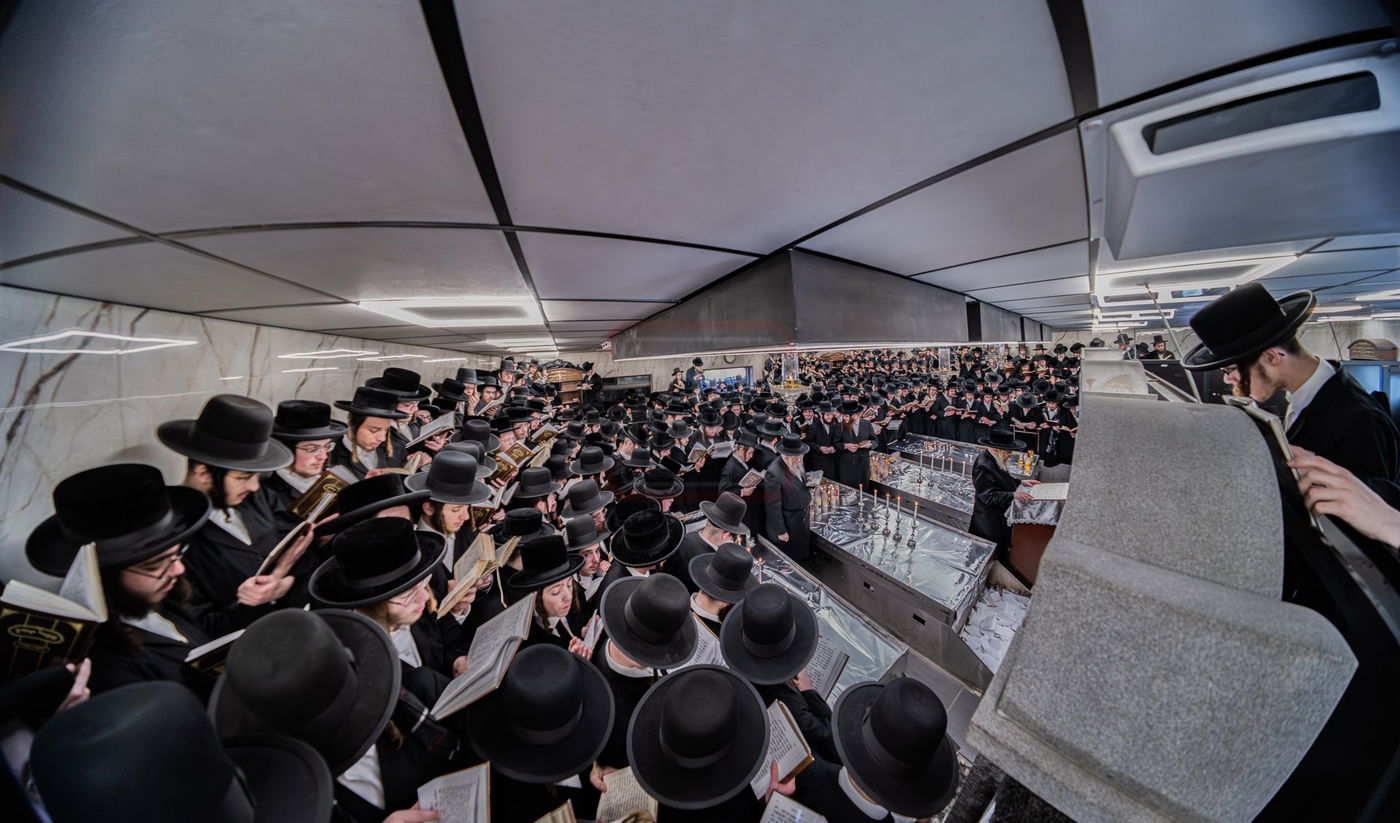 האדמו"ר מסאטמר בתפילה באוהל בית סאטמר