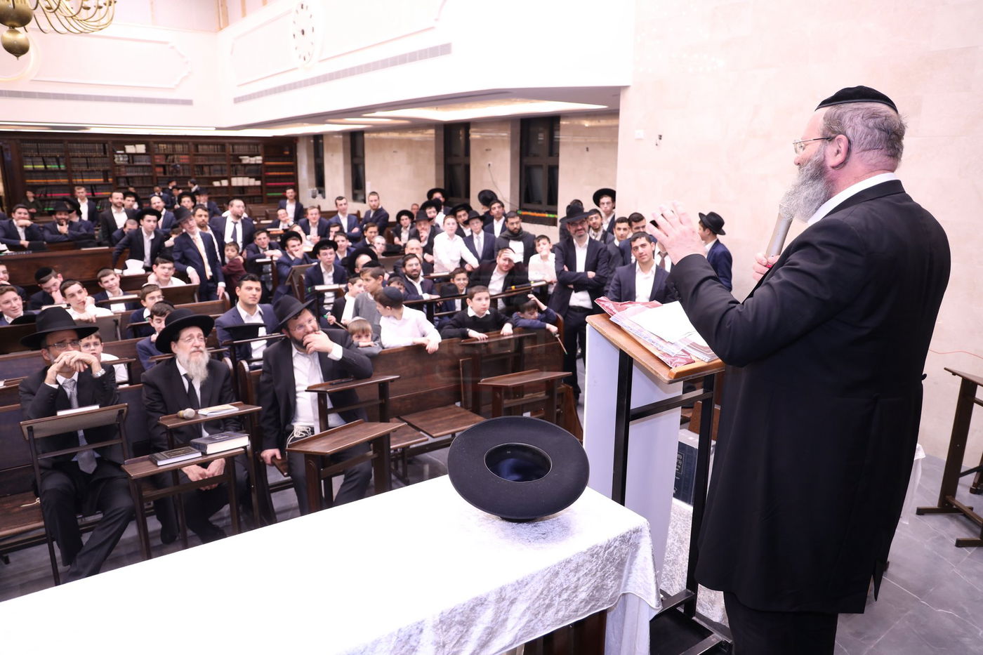 מעמד "ריתחא דאורייתא" בפתח תקווה בראשות ראש הישיבה הגר"ד לנדו