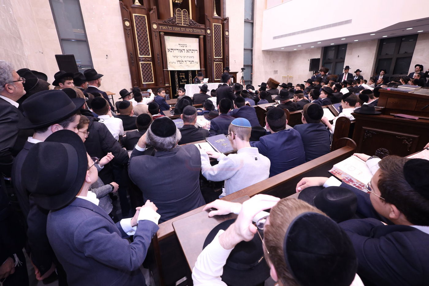 מעמד "ריתחא דאורייתא" בפתח תקווה בראשות ראש הישיבה הגר"ד לנדו