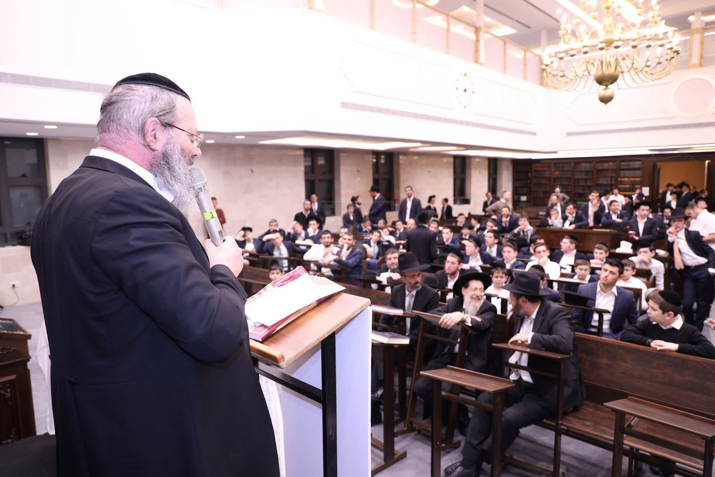 מעמד "ריתחא דאורייתא" בפתח תקווה בראשות ראש הישיבה הגר"ד לנדו