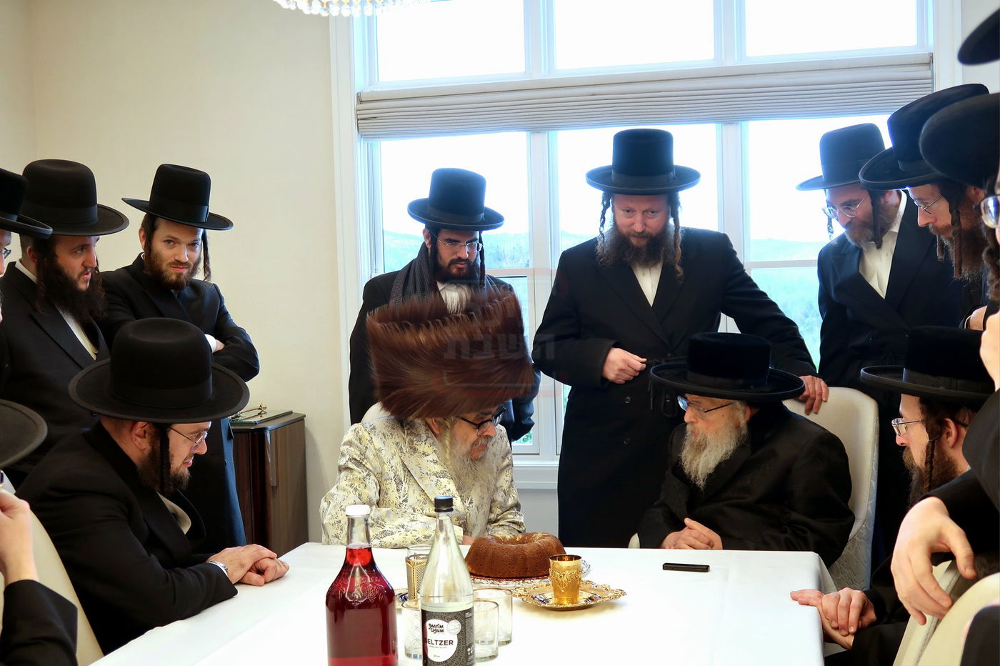 האדמו"ר מסאטמר בביקור אצל האדמו"ר מפינסק קרלין