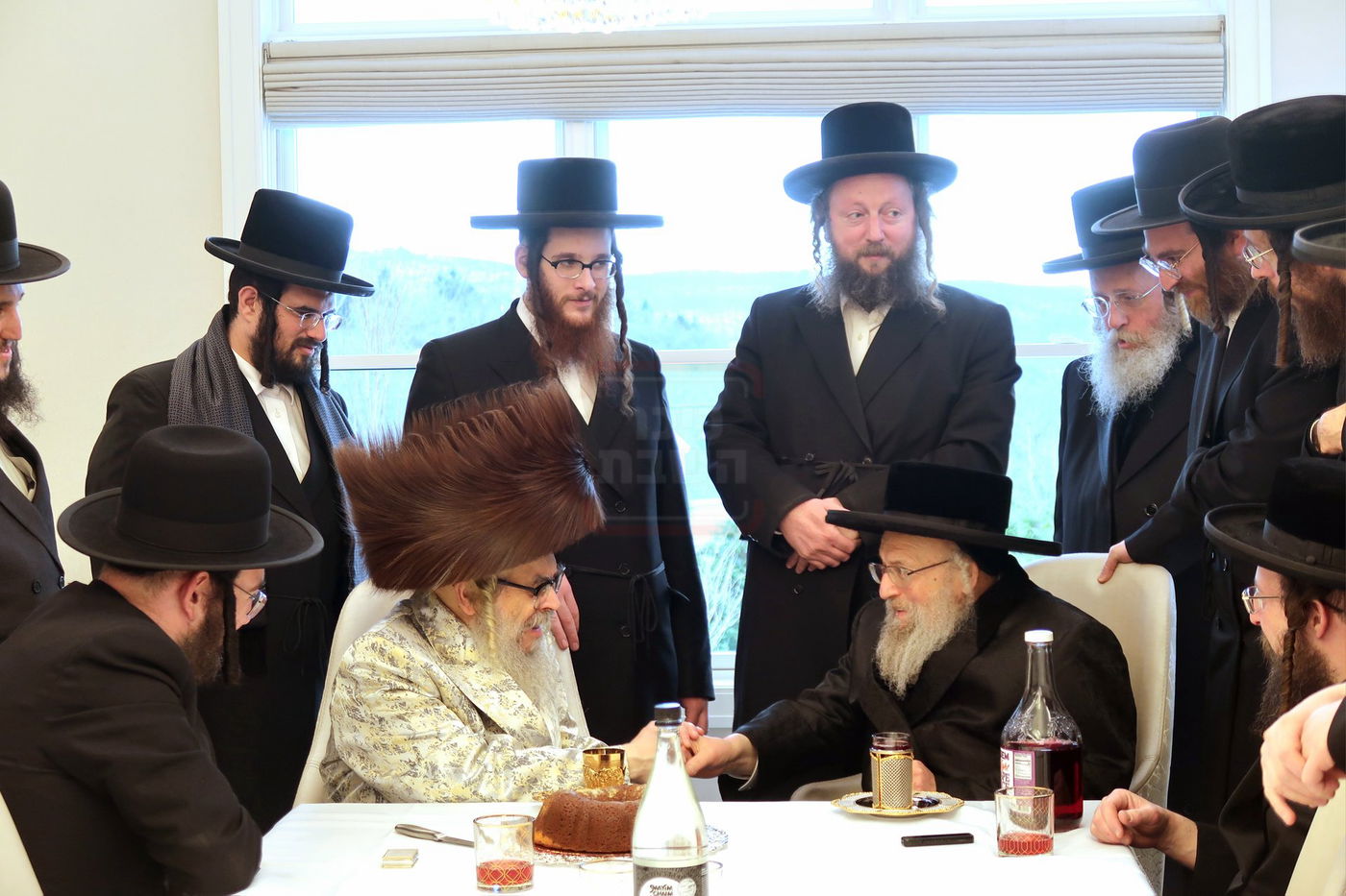 האדמו"ר מסאטמר בביקור אצל האדמו"ר מפינסק קרלין