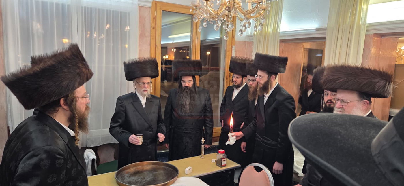 האדמו"ר מסערט ויז'ניץ מוצאי שב"ק בשווייץ