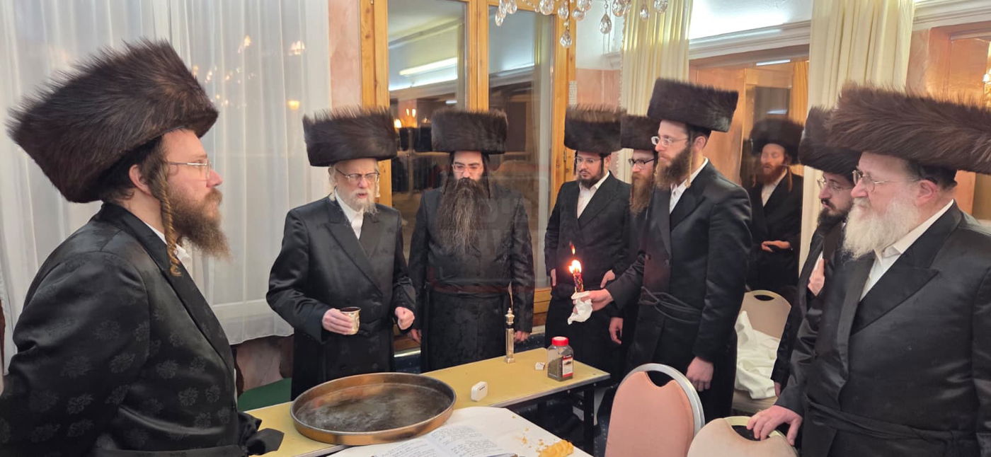 האדמו"ר מסערט ויז'ניץ מוצאי שב"ק בשווייץ