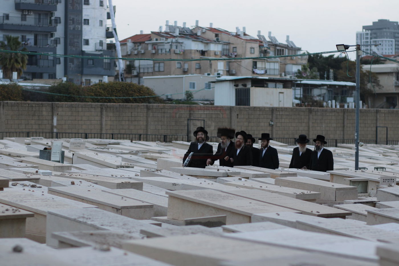 האדמו"ר מויז'ניץ לונדון בבית העלמין בויז'ניץ