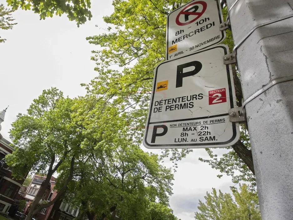 תמרור חניה במונטריאול